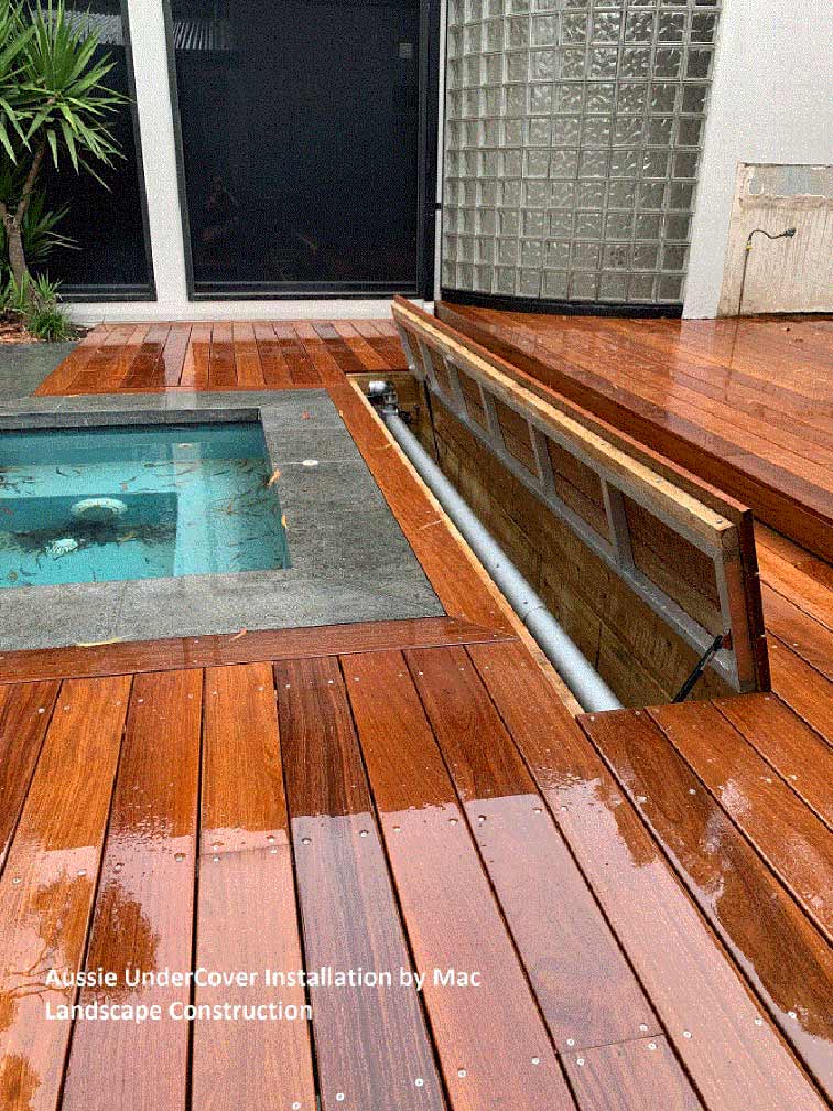 Aussie UnderCover Installation by Mac Landscape Construction — Pool Cover Systems in Nowra, NSW