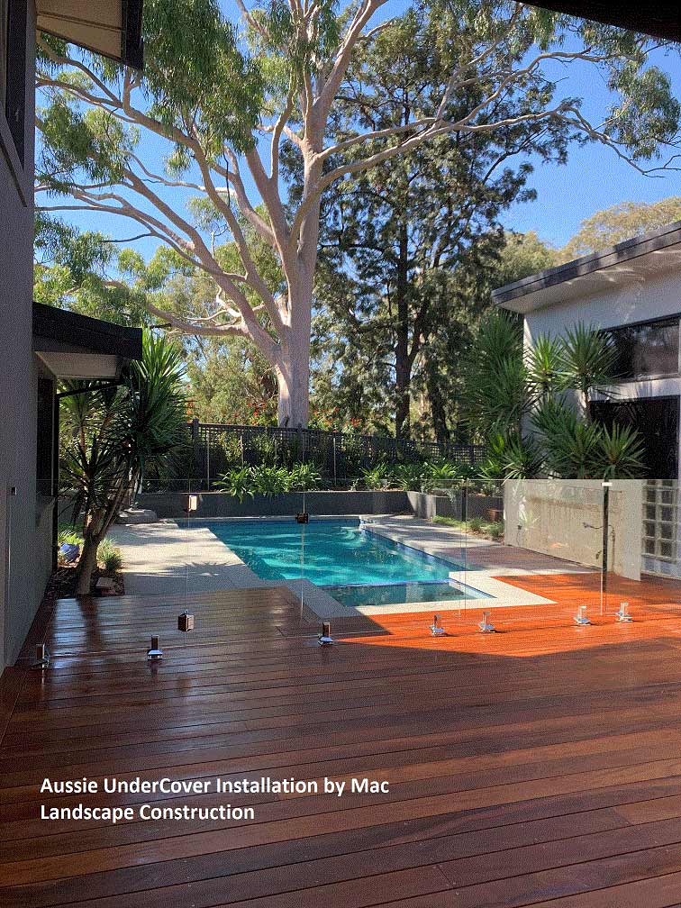 Deck Timber with Pools and Trees — Pool Cover Systems in Nowra, NSW