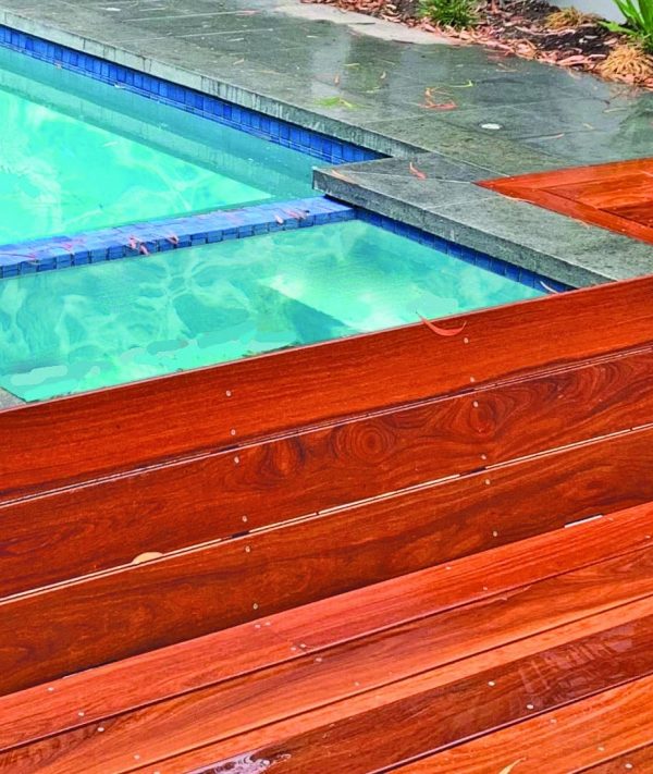 Front And Wooden, Swimming Pool — Pool Cover Systems in Nowra, NSW