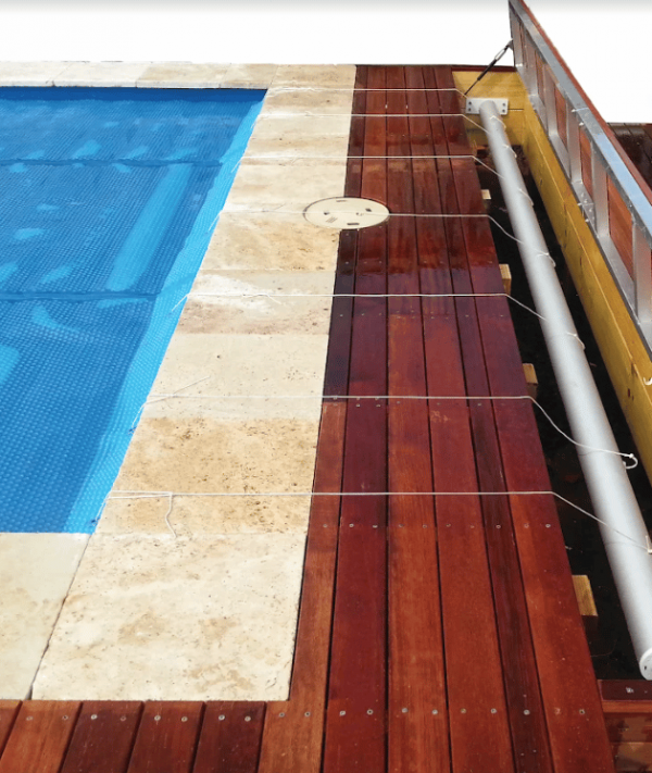 Wooden And Swimming Pool — Pool Cover Systems in Nowra, NSW
